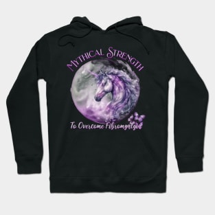 Fibromyalgia Awareness Mythical Strength To Overcome Fibromyalgia Unicorn Hoodie